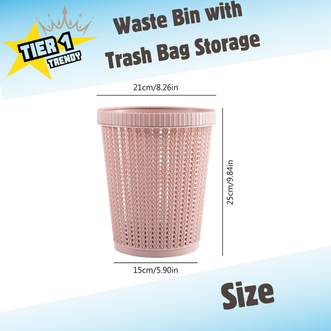 Waste Bin with  Trash Bag Storage