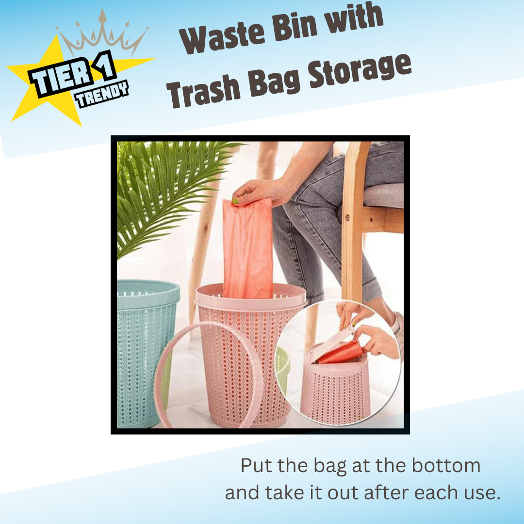 Waste Bin with  Trash Bag Storage