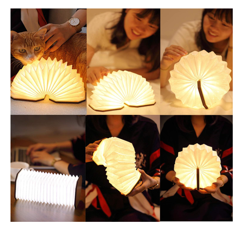 Wooden Book Lamp