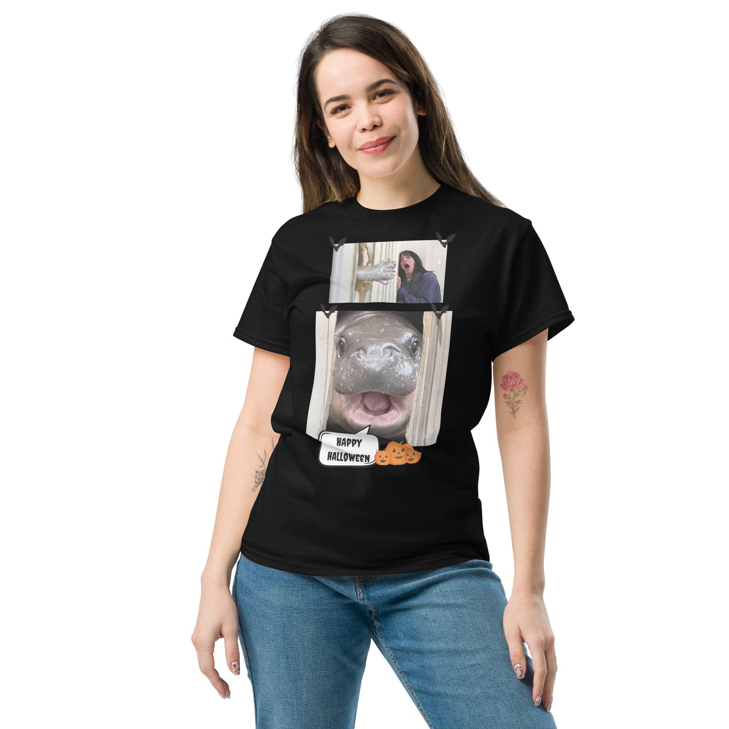 🎃 Moo Deng Memes Unisex T-shirt classic tee😈